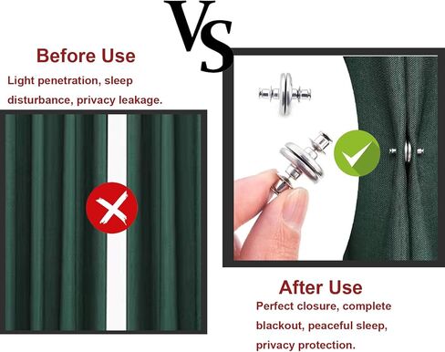 12 زوجًا من مغناطيسات الستارة، 0.98 بوصة مغناطيسية مزدوجة الجوانب مع مغناطيس قوي ثقيل، مشابك مغناطيس للستائر، مغناطيسات أوزان الستارة مع دعامة خلفية لمنع تسرب الضوء in Kuwait