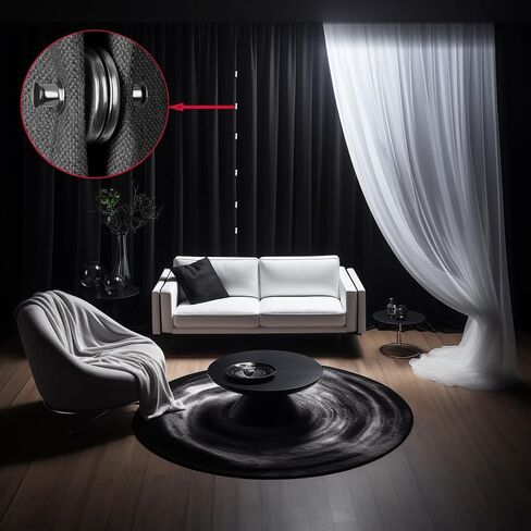 12 زوجًا من مغناطيسات الستارة، 0.98 بوصة مغناطيسية مزدوجة الجوانب مع مغناطيس قوي ثقيل، مشابك مغناطيس للستائر، مغناطيسات أوزان الستارة مع دعامة خلفية لمنع تسرب الضوء in Kuwait