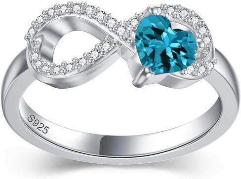 Gnteey Lab Grown Emerald Ring 925 Sterling Silver Emerald Infinity Ring Heart Shape Emerald Engagement Ring for Women in Saudi Arabia