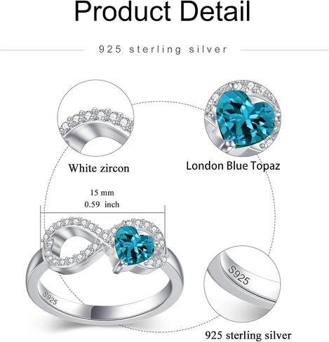 Gnteey Lab Grown Emerald Ring 925 Sterling Silver Emerald Infinity Ring Heart Shape Emerald Engagement Ring for Women in Saudi Arabia