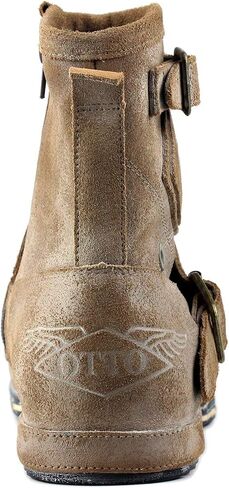 COWSDELLA Leather Casual Motorcycle Combat Chukka Western Dress Ankle Boots for Men with Side Zipper CD-5008-1-ABNHD in Saudi Arabia