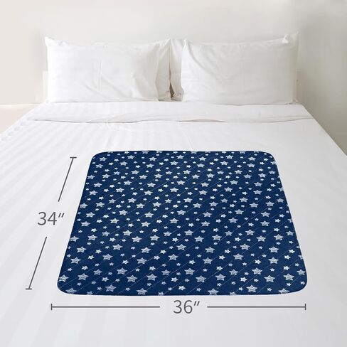 Bed Pads Washable Waterproof, Reusable Incontinence Pads for Kids, Adults, Elderly and Pets, Washable Underpads for Bed, Sofa, Floor, 18"x24" 4 Pack, Gray Star in Saudi Arabia