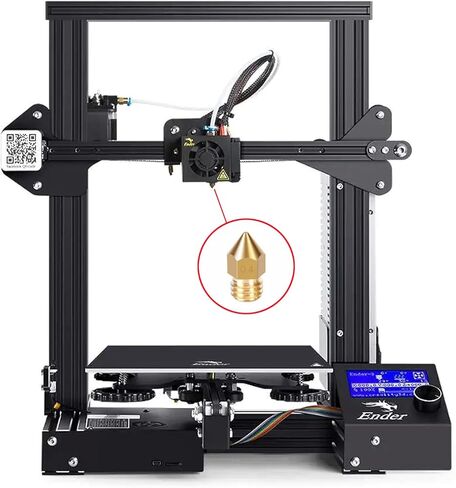 5 قطع فوهات نحاسية للطابعة ثلاثية الأبعاد مقاس 0.4 مم متوافقة مع معظم الطابعات ثلاثية الأبعاد، مثل Creality Ender 3 Pro، Ender 5، Anet A8، Anet A6، Prusa i3، MK8 Makerbot، Tevo Tarantula، Creality CR-10، إلخ. in Kuwait