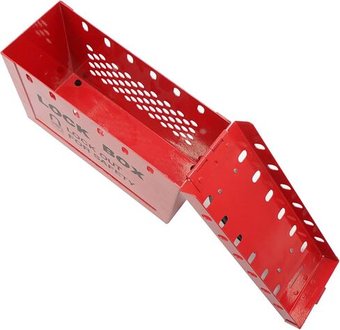 صندوق قفل مجموعة Tagout لإجراءات LOTO للمجموعة المتوافقة مع OSHA، صندوق LOTO فولاذي محمول أحمر، كل صندوق قفل أمان للمجموعة يقبل 13 قفلًا، حزمة واحدة لمحطة قفل العلامة الخارجية in Kuwait