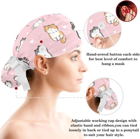 Women's Working Caps with Scrunchies Tarot Pattern Background Lace-Up Hat Unisex Hair Covers One Size in Kuwait