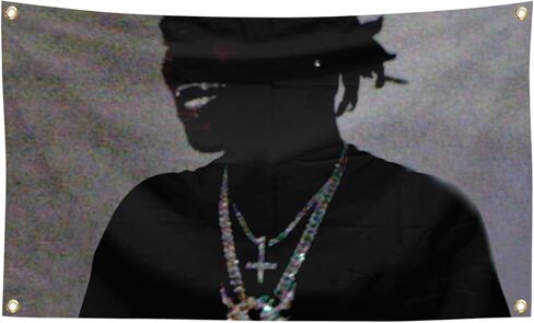 Generic Ken Rapper Carson Tapestry A Great Chaos Music Album Cover ملصق نسيج 3x5 أقدام نسيج لغرفة النوم والسكن الجامعي ديكور المنزل الجدار شنقا ميمي نسيج مضحك، أسود in Saudi Arabia