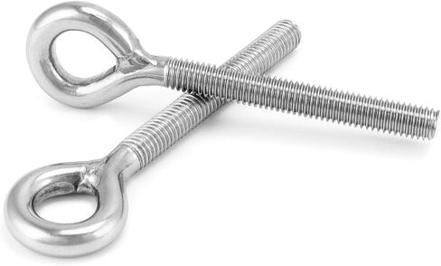 QWORK M8 Eye Bolt Ring Bolts, 10 Pack Heavy Duty Stainless Steel Shoulder Lifting Ring Threaded Eyebolts, Welded Closed Screw Rod Eye Screw Bolts in Saudi Arabia