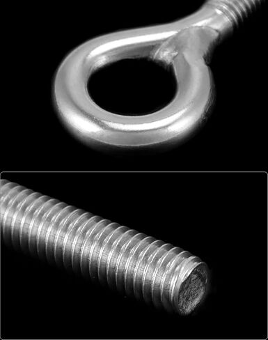 QWORK M8 Eye Bolt Ring Bolts, 10 Pack Heavy Duty Stainless Steel Shoulder Lifting Ring Threaded Eyebolts, Welded Closed Screw Rod Eye Screw Bolts in Saudi Arabia