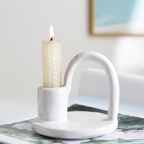 Candle Holder Ceramic Candlestick Holder, Candlelight Stand for Spell Candles, Taper Candles, and Incense, Halloween Christmas Dining Room Home Decoration Display in Saudi Arabia