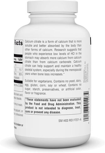 Source Naturals Calcium Citrate1,000 mg of calcium citrate per serving, 1,000 mg Tabs, 180 ct in Saudi Arabia