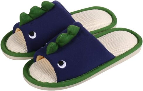 Exgingle Kids Slippers Boys Girls Cartoon Animals Toddler Indoor House Slippers Memory Foam Slip On Home Shoes in Saudi Arabia