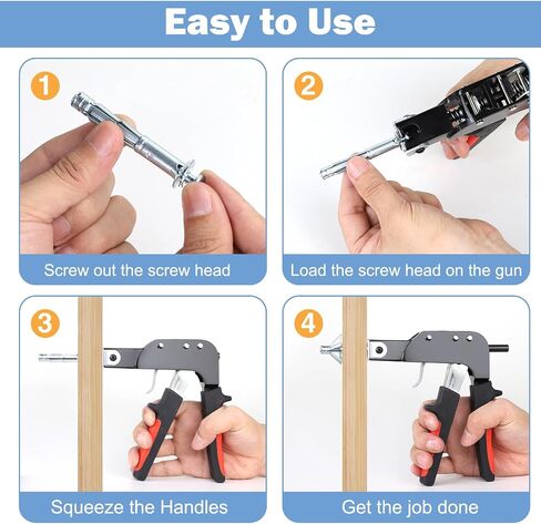 Hollow Wall Anchor Heavy Duty Wall Anchor Gun Metal Setting Tool for Drywall Plaster Walls Metal Cavity Anchor Plasterboard Fixing Screws Kit for Hollow Wall, 40pcs Molly Bolts in 4 Sizes in Saudi Arabia