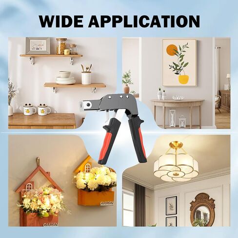 Hollow Wall Anchor Heavy Duty Wall Anchor Gun Metal Setting Tool for Drywall Plaster Walls Metal Cavity Anchor Plasterboard Fixing Screws Kit for Hollow Wall, 40pcs Molly Bolts in 4 Sizes in Saudi Arabia