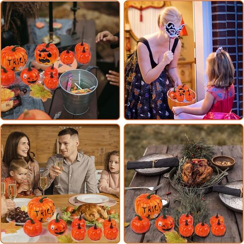 14 قطعة من القرع الاصطناعي الأبيض لعيد الشكر، حصاد القرع الاصطناعي، مشاريع القرع الزخرفية الريفية لتزيين خريف الهالوين in Kuwait