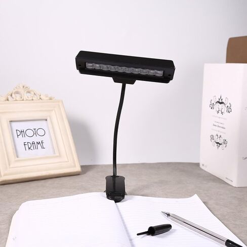 Clip on Light, Portable 10 LED Clip On Piano Light Music Stand Clamp Light Bedroom Desk Reading Lamp AC AC 110V ~220V 2# in Saudi Arabia