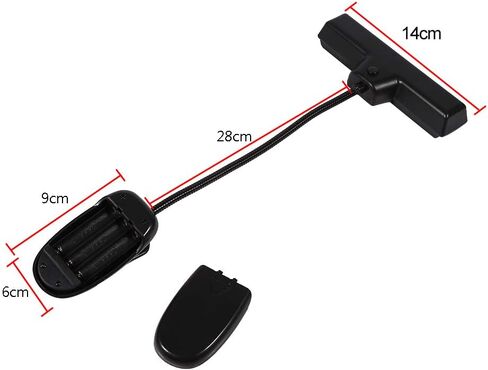 Clip on Light, Portable 10 LED Clip On Piano Light Music Stand Clamp Light Bedroom Desk Reading Lamp AC AC 110V ~220V 2# in Saudi Arabia