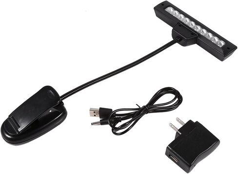 Clip on Light, Portable 10 LED Clip On Piano Light Music Stand Clamp Light Bedroom Desk Reading Lamp AC AC 110V ~220V 2# in Saudi Arabia