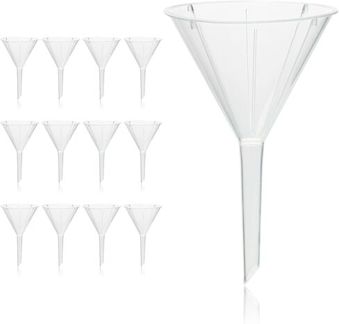 Utile 12pcs Plastic Analytical Funnel Set, PP material, Top Diameter 40mm, Small Funnel for Lab Bottles, Recreational Activities, 4512.0012.12 in Saudi Arabia