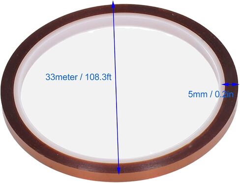 10 Rolls Sublimation Heat Press Tape High Temperature Resistant Heat Transfer Tape 108ft(5mm Width) in Saudi Arabia