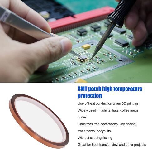 10 Rolls Sublimation Heat Press Tape High Temperature Resistant Heat Transfer Tape 108ft(5mm Width) in Saudi Arabia