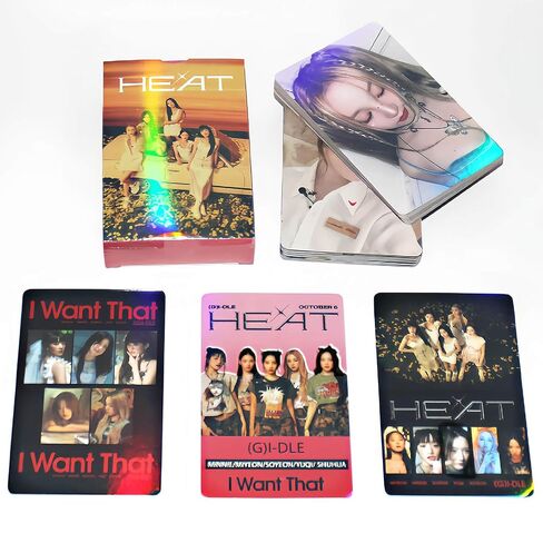 (ز) بطاقات الصور الليزرية I-DLE 50 قطعة GIDLE I FEEL Photocard KPOP (G) بطاقات I-DLE LOMO I FEEL Photocard هدية للابنة المعجبة (G) I-DLE Merch in Saudi Arabia