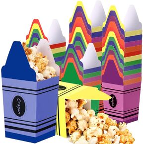 Tiangrid 60 Pcs Mini Pencil Popcorn Boxes Back to School Candy Boxes Mini Popcorn Holders Teacher Gift Bag Party Favor Back to School Treat Boxes for Thank Teacher School Classroom Decoration