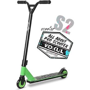 VOKUL Pro Scooters for Teens Stunt Scooter for Kids 6 Years and Up Trick Scooters for BMX Entry Level (Green)