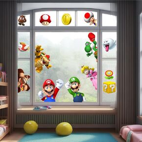 Cartoon Window Clings Decals,Party Removable Stickers for Glass Windows,Birthday Party Supplies Holiday Home Decorations (Mickey(7sheets)) (ZE073)