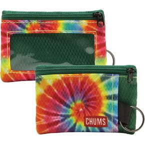 محفظة Chums Surfshorts - محفظة نحيفة خفيفة الوزن مع بطاقة حجب RFID ونافذة شفافة لبطاقة الهوية - بسحاب، مقاومة للماء مع حلقة مفاتيح - ربطة عنق مصبوغة
