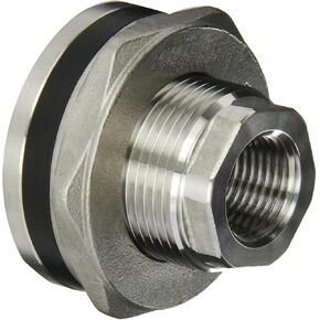 Banjo TF050SS Stainless Steel 316 Bulkhead Tank Fitting, 1/2" NPT Female