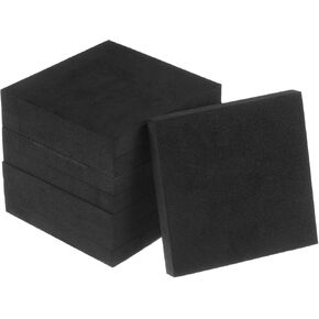 uxcell 8pcs Rubber Padding Sheets 1/2 Inch Thick x 4 Inch Long Square Neoprene Foam Sheet Non-Slip Anti Vibration Pads, Anti-Skid Noise