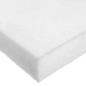 Polyurethane Foam Sheet, White, 3 lbs/cu. ft., 3/4 in Thick x 12 in Wide x 12 in Long