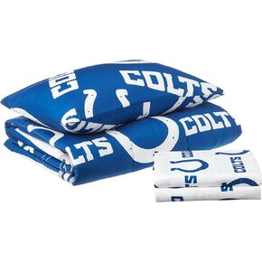 The Northwest Company NFL Indianapolis Colts Bed in a Bag Set, Queen, Rotary Retired