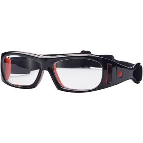 RX Basketball Sports Glasses Football Personality Goggles Can Replace Prescription lens (black red)