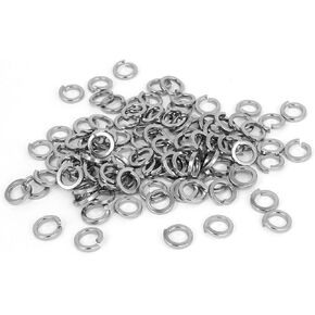 uxcell 1/4-inch 316 Stainless Steel Split Lock Spring Washer Screw Pad 100pcs