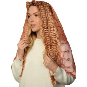 Maria Veils Catholic Mantilla Mass Infinity Veil Church Lace Veil Spanish Chapel Mass Head Covering Veil Long in Kuwait