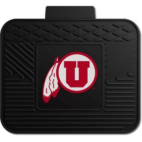 FANMATS 10309 Utah Utes 2-Piece Heavy Duty Vinyl Car Mat Set, Front Row Floor Mats, All Weather Protection, Universal Fit, Deep Resevoir Design