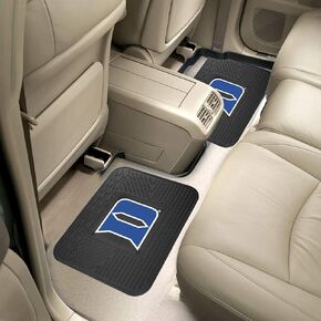 FANMATS 12097 Duke Blue Devils 2-Piece Heavy Duty Vinyl Car Mat Set, Front Row Floor Mats, All Weather Protection, Universal Fit, Deep Resevoir Design