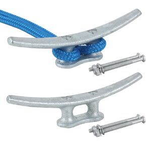 Dock Cleat, Boat Cleat Open Base Iron 8 Inch 10 Inch 12 Inch14 Inch, Boat Dock Cleats with Hardware Weatherproof Tie Downs for Boat, Decks, Marine or Home Decoration