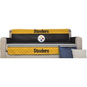 NFL Unisex NFL Sofa Couch Reversible Furniture Protector with Elastic Straps, 75-inches by 110-inches