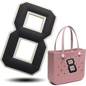Number Charms for Bogg Bag/Simply Southern Universal,0-9 Decorative Accessories Inserts for All Size/Color Rubber Beach Tote Bag,DIY Meaningful Numbers on Your Bogg Bag