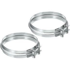 PATIKIL Duct Clamp, 2Pcs 3"(80mm) V-shape Clamp Zinc Plated Iron Pipe Clamp for Ventilation Ducting Dust Collection Chimney Pipe