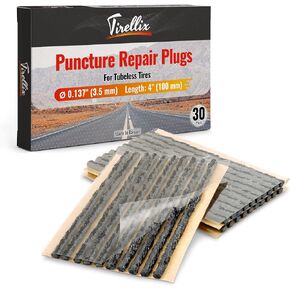 Tubeless Bike Tire Plugs (⌀0.06" or ⌀0.137") - 30-Pack Tire Repair Plugs Refill, Tubeless Bacon Strips for MTB, Gravel, Road Bike, Tire Plug Kit Essential, Ideal for Flat Tire, Minor Puncture