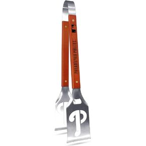 MLB Philadelphia Phillies Grill-A-Tongs, Heavy Duty Stainless Steel BBQ Grill Tongs