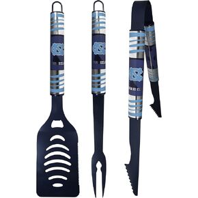 Siskiyou Sports NCAA North Carolina Tar Heels 3 pc Color BBQ Tool Set, Team Colors, One Size