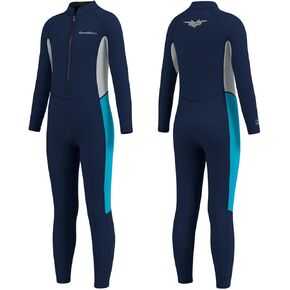 Seaskin Kids Wetsuit for Boys Girls Toddler 2mm Front Zip Full Body Diving Suits Thermal Swimsuits