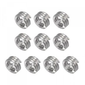 uxcell Wire Thread Inserts 8-32 UNC 1.0D 304 Stainless Steel Helical Type Coiled Wire Screw Repair Threaded Sleeve Steel Sheath 10pcs