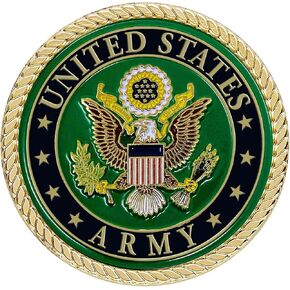 US Army Auto Medallion – 2 Inches Army Metal Logo for Car - US Army Gifts for Soldiers | Disabled USMC Vet Owned Small Business