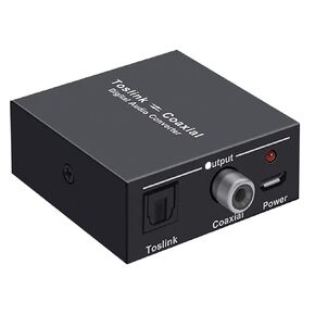 Optical-to-Coaxial or Coax-to-Optical Digital Audio Converter Adapter, LUKFOCAB Digital Coaxial to Optical Converter, Bi-Directional Coax Digital to/from Optical Toslink SPDIF Audio Converter/Repeater