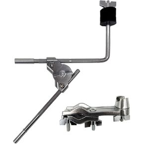 Cymbal Boom Arm with 360° Mounting Clamp Cymbal Stand Clamp Extension Rod, Cymbal L-Arm Rod with Cymbal Mount Clamp Drum Extension Clamps Cymbal Holder Attachment for Splash Cymbal Stand